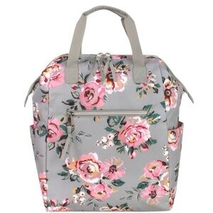 Floral Gray diaper bag Backpack